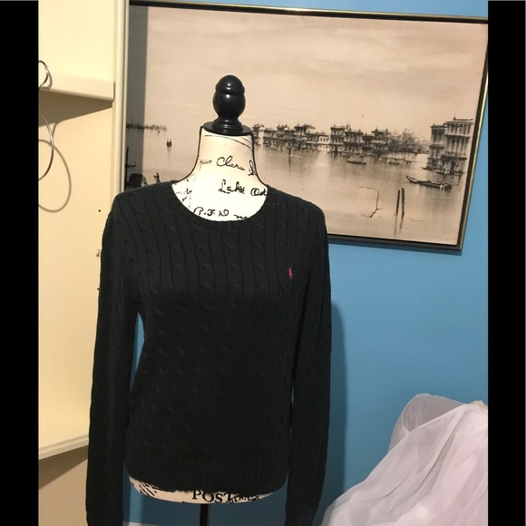 Ralph Lauren Sport Black Sweater 100% cotton - Picture 3 of 4